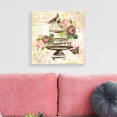  Frans vogelkooi uitgerekt canvas Afdruk (Insitu (Woonkamer))