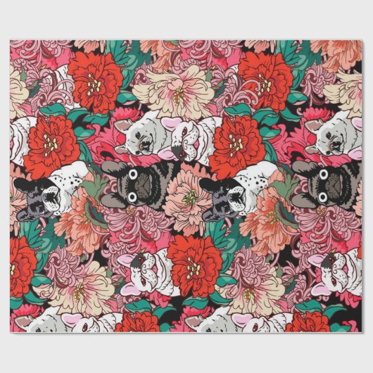 Frans volledig Bloom | Grote vogelcadeau Cadeaupapier (Vlak)