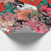 Frans volledig Bloom | Grote vogelcadeau Cadeaupapier (Hoek)