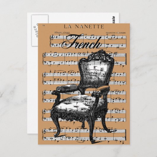 Frans voorzitterschap en muziek Briefkaart (Voorkant / Achterkant)