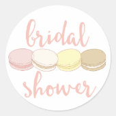 Frans Vrijgezellenfeest Macarons Ronde Sticker (Voorkant)