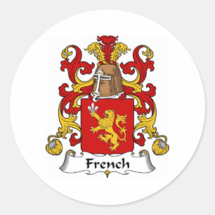 Frans wapenschild/gezinscrest ronde sticker