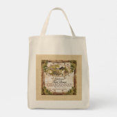  Frans waslabel Burlap Tote Bag (Achterkant)
