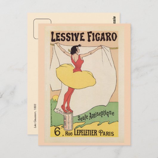 Frans wasmiddel en Briefkaart (Voorkant / Achterkant)