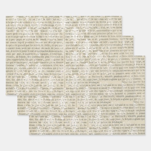 Frans  White Damask Newsprint Inpakpapier Vel (Set)