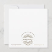 Frans Winter Meisje Kerstvakantie Kaart (Achterkant)