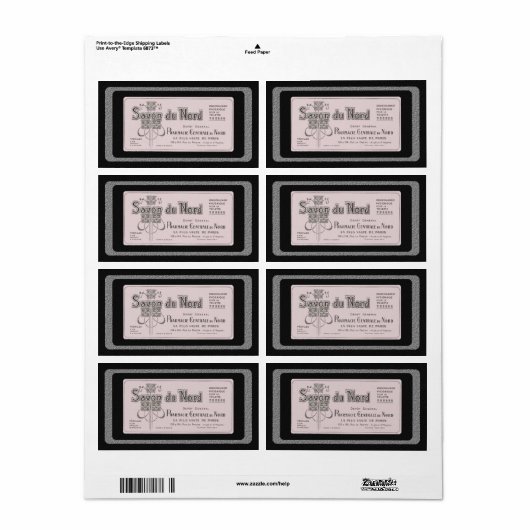  Frans zeeplabel Etiket (Full Sheet)