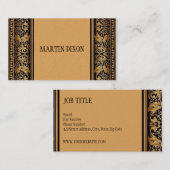  Frans zwart Gold Modern Roep Business Visitekaartje (Voorkant / Achterkant)