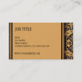  Frans zwart Gold Modern Roep Business Visitekaartje (Achterkant)