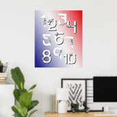 Franse Aantallen 1 tot 10 *UPDATED* Poster (Thuiskantoor)