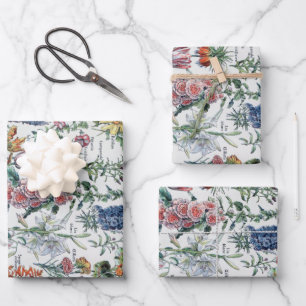 Franse Adolphe Millot Flowers Inpakpapier Vel