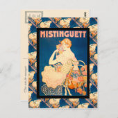 -Franse adverteren, Mistinguett Briefkaart (Voorkant / Achterkant)