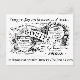  franse adverteren typografie briefkaart