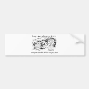 franse adverteren typografie bumpersticker