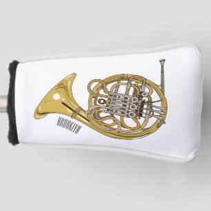 Franse afbeelding van hoorn cartoon golfheadcover