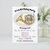 Franse afbeelding van hoorn cartoon kaart (Staand voorkant)