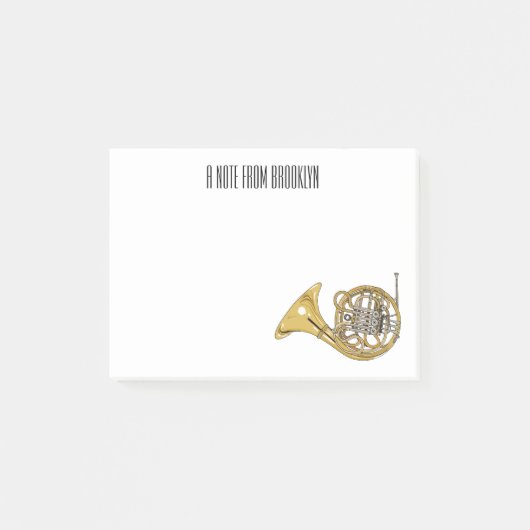 Franse afbeelding van hoorn cartoon post-it® notes (Voorkant)