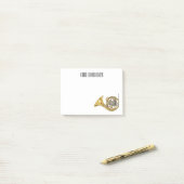 Franse afbeelding van hoorn cartoon post-it® notes (Op bureau)