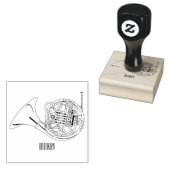 Franse afbeelding van hoorn cartoon 	rubberstempel (Gestempeld)
