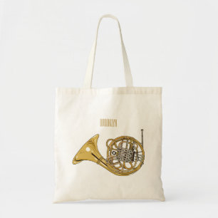 Franse afbeelding van hoorn cartoon tote bag