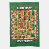 Franse afteldatum kerstrecorder theedoek (Verticaal)