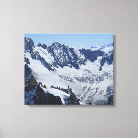 Franse Alpen Canvas Afdruk (Voorkant)