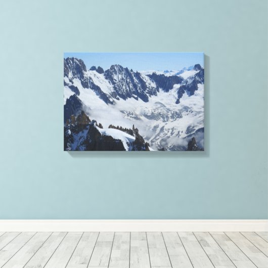 Franse Alpen Canvas Afdruk (Insitu (Houten vloer))