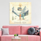 Franse Alpen Canvas Afdruk (Insitu (Woonkamer))