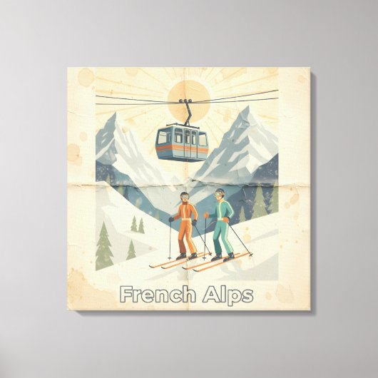 Franse Alpen Canvas Afdruk (Voorkant)