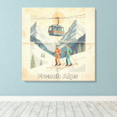 Franse Alpen Canvas Afdruk (Insitu (Houten vloer))
