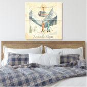 Franse Alpen Canvas Afdruk (Insitu (Slaapkamer))