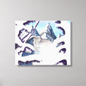 Franse Alpen Canvas Afdruk (Voorkant)