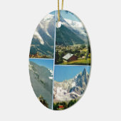  Franse Alpen, Chamonix Mt Blanc Keramisch Ornament (Links)