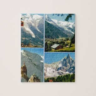  Franse Alpen, Chamonix Mt Blanc Legpuzzel