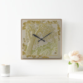 Franse Alpen Golden Shades wandklok Vierkante Klok