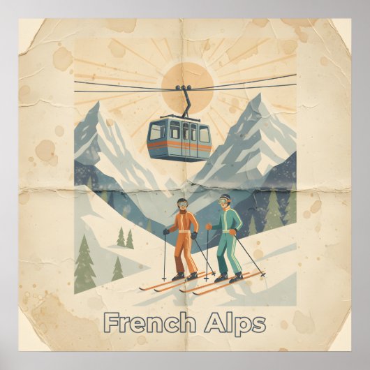 Franse Alpen Poster (Voorkant)