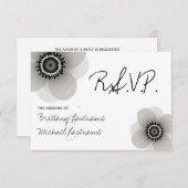Franse Anemone Wedding RSVP (Voorkant / Achterkant)