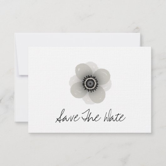 Franse Anemone Wedding Save the Date (Voorkant)
