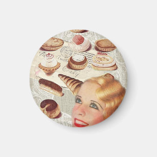 franse bakkerij cupcake gebak desserts magneet