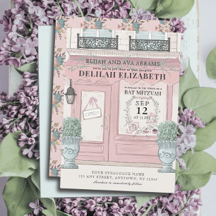 Franse bakkerij Patisserie Paris QR Pink Bat Mitsw Kaart