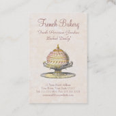 Franse bakkerij Victoriaans taarten Visitekaartje (Achterkant)