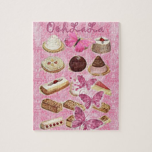 franse bakkersgebak koekjes dessert legpuzzel (Verticaal)