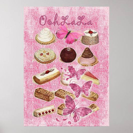 franse bakkersgebak koekjes dessert poster (Voorkant)