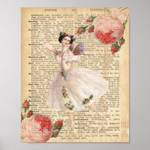 Franse  ballerina woordenboek poster
