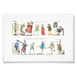 Franse ballettekens foto afdruk