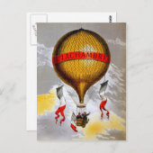 Franse ballon briefkaart (Voorkant / Achterkant)