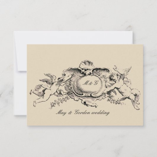 Franse barokke rococo bedankt (Achterkant)