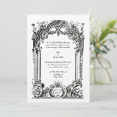 Franse Baroque Rococo Wedding Kaart (Staand voorkant)