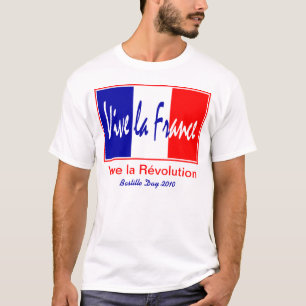 Franse Bastille Day, 14 juli, Vive La France! T-shirt