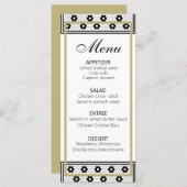 Franse Bistro Zwart Wit Goud Menu (Voorkant / Achterkant)